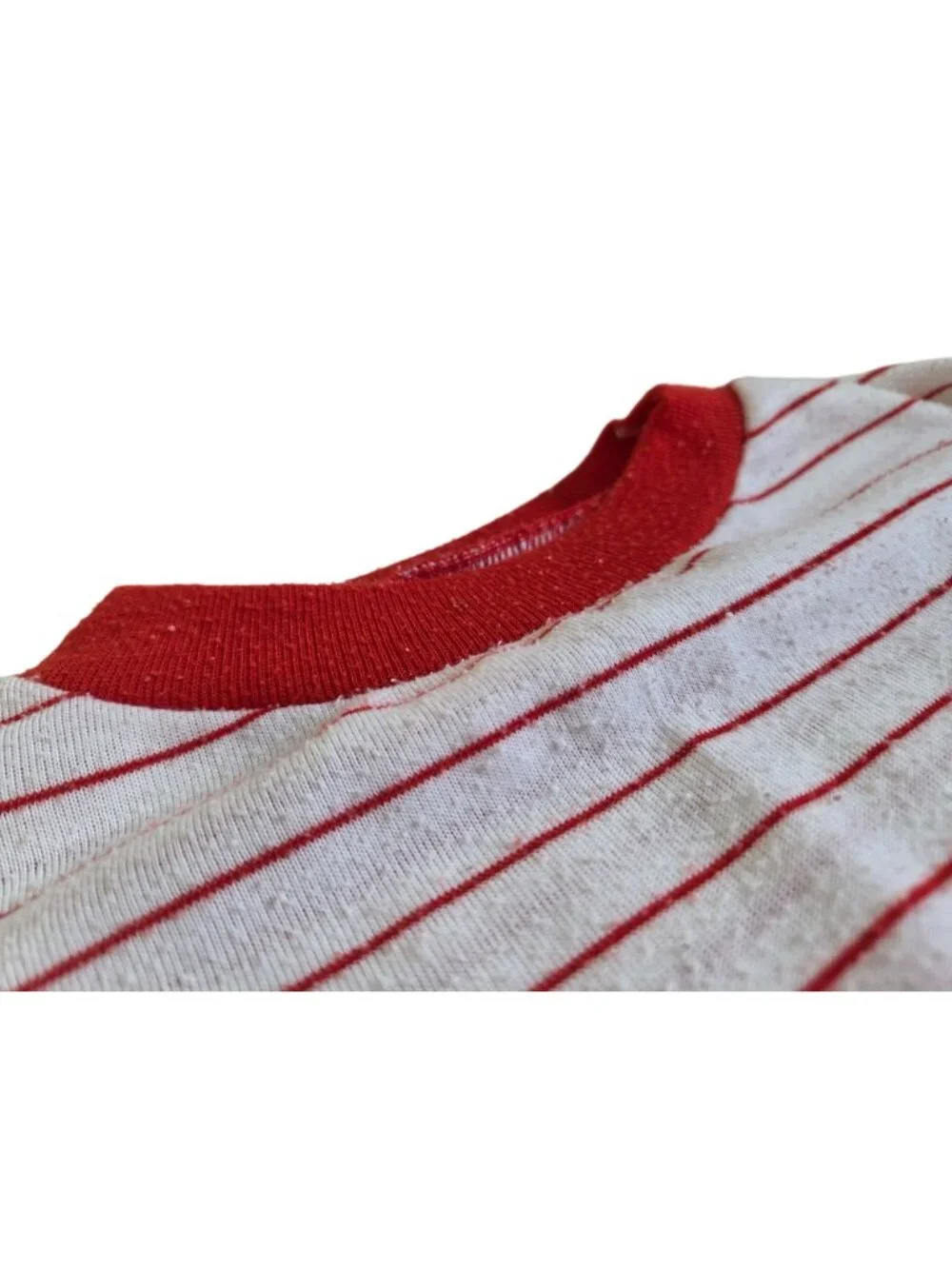 Vtg Toddler Night Gown Red White Striped Teddy Bear Graphic Sleepshirt 3T Rad